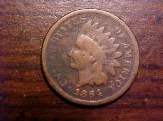 1864 L Pointed Bust Indian Head Cent #2615   