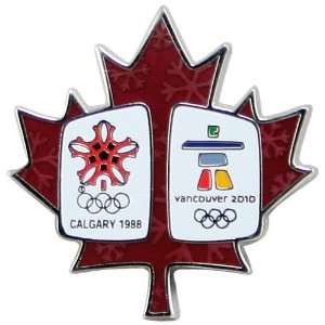   Winter Olympics Calgary Vancouver Bridge Leaf Collectible Pin Sports