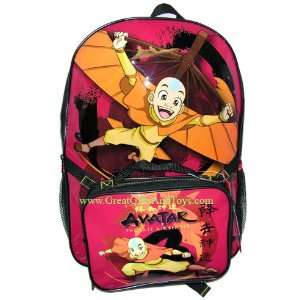  Avatar Red School Backpack Large w/ BONUS Utility Bag 