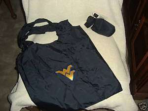 WVU Mountaineers Small Navy Carrying Tote Bag w/Logo  