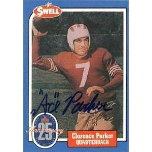  Clarence Ace Parker Autographed 88 Swell Hall of Fame 