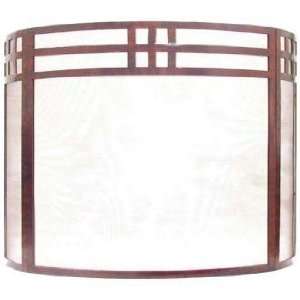  Buckland Rustic Copper Folding Fireplace Screen: Home 