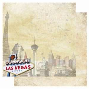  USA: Las Vegas 12 x 12 Double Sided Glitter Paper: Arts 
