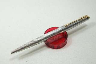 VINTAGE PARKER 75 STERLING CAP & BARREL BALL POINT PEN SILVER PLATED 