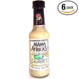 Mama Africa Hot Sauces Jalapeno Sauce, 9.5 Ounce Bottles (Pack of 6 