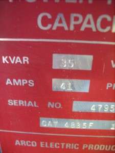 ARCO Power$Bank 35 KVAR / 480V Power Factor Capacitor  