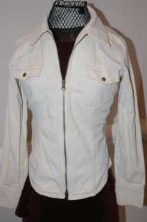 Cream Beige Corderoy Jacket Arizona Small S 100% Cotton  