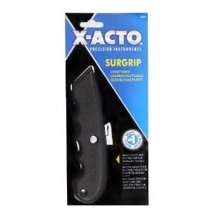  X ACTO SurGrip Retractable Metal Utility Knife, Black 