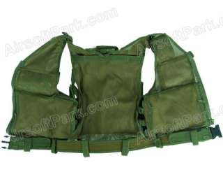 Airsoft Molle Tactical Vest Mesh Design w/holster   Digi Woodland 