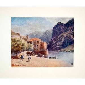  1906 Color Print Wigram Tagus River Spain Toledo Gorge 