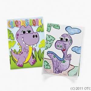  Dino Coloring Books W/Wiggle Eyes (2 dozen)   Bulk [Toy 
