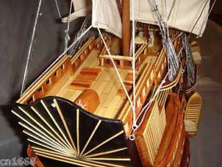  model made out of almost 95% wood, all the hand rails, sails posts 