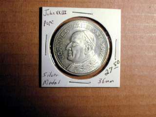 Medal,Pope John XXIII.Size36mmpositionunknown,looks like silver 