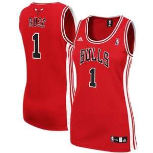  Chicago Bull Jersey  Adidas Derrick Rose Chicago Bulls Ladies Red 