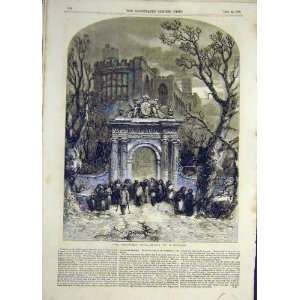    1856 Christmas Dole Dodgson Hand Outs People Print