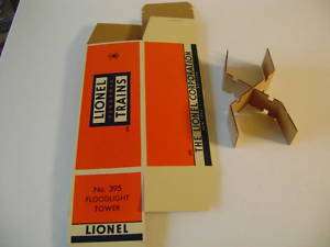 Lionel 395 Floodlight Tower Box w/corrugated inserts  