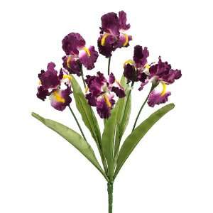  Twelve Bushes of 21 Artificial Iris (Six Flowers Per Bush 