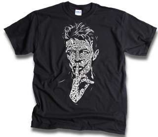 David Bowie Songs Mens T Shirts By London Street Artist Otto Schade 