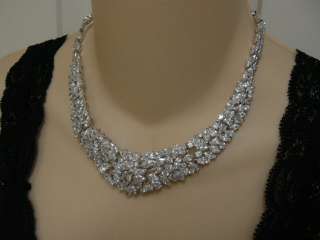   DIAMONIQUE CZ CRYSTAL GRAND ENTRANCE MARQUISE NECKLACE NEW  