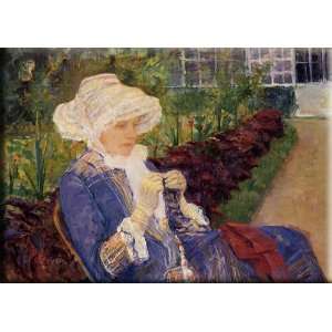   The Garden 30x21 Streched Canvas Art by Cassatt, Mary,