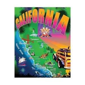    12 Map of California Beach Towels 54 X 68 Wholesale