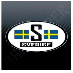 Sweden Swedish Sverige S Oval Flag Car Trucks Sticker 