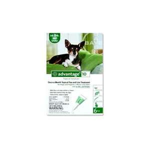  Advantage Flea Control for Dogs, 0 10 lbs Green, 6 Month 