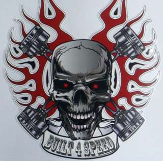 BUILT 4 SPEED DECAL GRAPHIC for MOTORCYCLE WINDSCREENS  