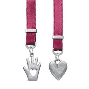  Danforth Hearts Pewter and Ribbon Bookmark