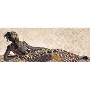 Femme Africaine V by Jacques Leconte. size 11.75 inches width by 31.5 