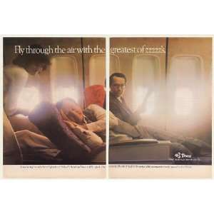  1980 Thai Airlines Stewardess Man Sleeping 747B 2 Page 