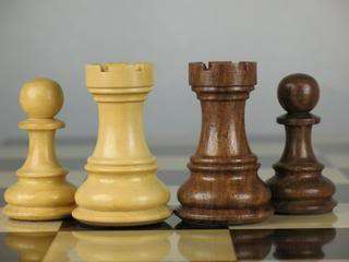 Staunton Chess Men Chessmen Set Rose Wood w/o Board 4Q  