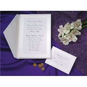  Filigree Embossed White Card Wedding Invitations: Health 