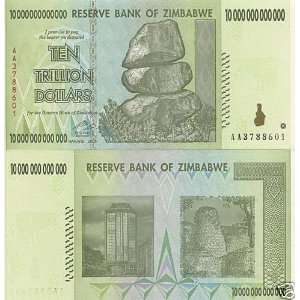   Dollars Banknote From Zimbabwe Collectors Hyperinflation Money