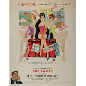  1957 Movie Ad Les Girls Gene Kelly Mitzi Gaynor Kendall 