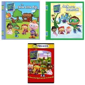   Three Little Pigs & Jack and the Beanstalk DVD with Books (Three Pack