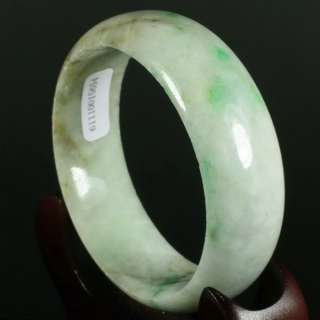   55mm Green Bangle Round 100% Natural Untreated Grade A Jadeite Jade
