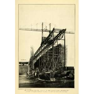 1902 Print Overhead Electric Trolley Cramps Shipyard Philadelphia 