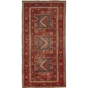 50 x 911 Red Persian Hand Knotted Wool Shiraz Rug: Home 