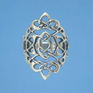 R245 Sterling Silver Celtic Ring Size 5.5 Free S/H 925  