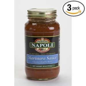 Napoli Marinara Tomatoe Sauce 26oz (Pack of 3)  Grocery 
