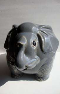 Adorable Blue/Gray Ceramic Home Decor Elephant  