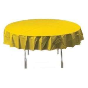    Plastic Round Table Cover, School Bus Yellow