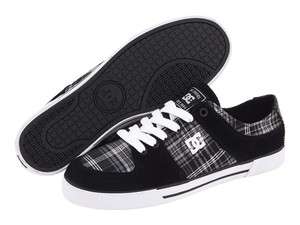 DC Shoes Womens Pure Zero TX shoes trainers sneakers Black Plaid NEW 