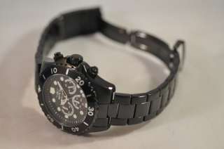 New Mens Invicta 7369 Signature II All Black Bracelet Chronograph 