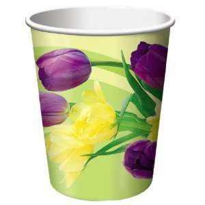    Blooming Spring Tulips Paper Beverage Cups