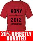 Stop Joseph Kony 2012 Charity tee T Shirt 20% Donated to Invisible 