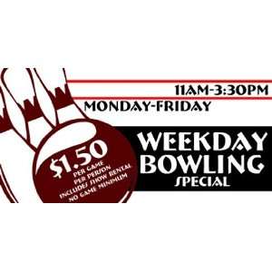    3x6 Vinyl Banner   Bowling League Weekday Bowling 