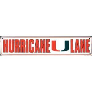 Miami Hurricanes Metal Street Sign 
