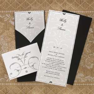  Regal Scrolls Royal Doulton Pocket Wedding Invitation (25 